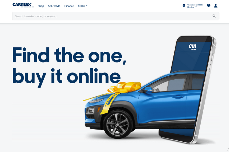 Buy used car online through CarMax platform