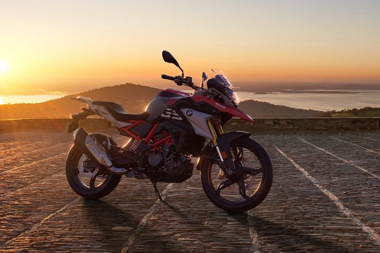 BMW G310GS Motorcycle Parked At Sunset