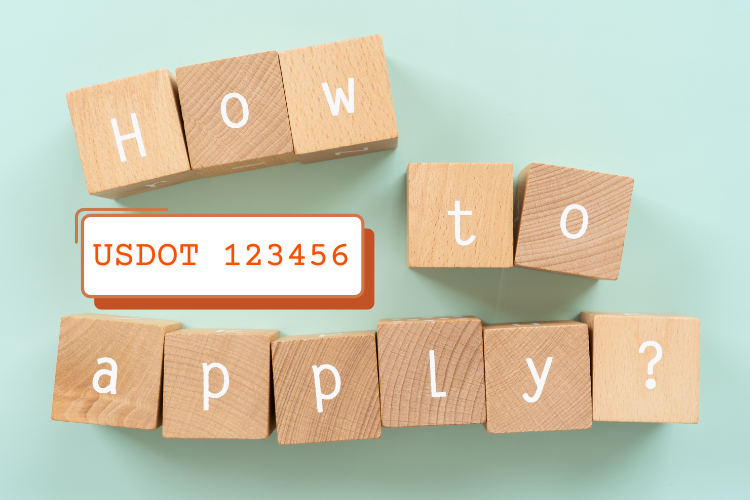 Wooden blocks spelling how to apply USDOT