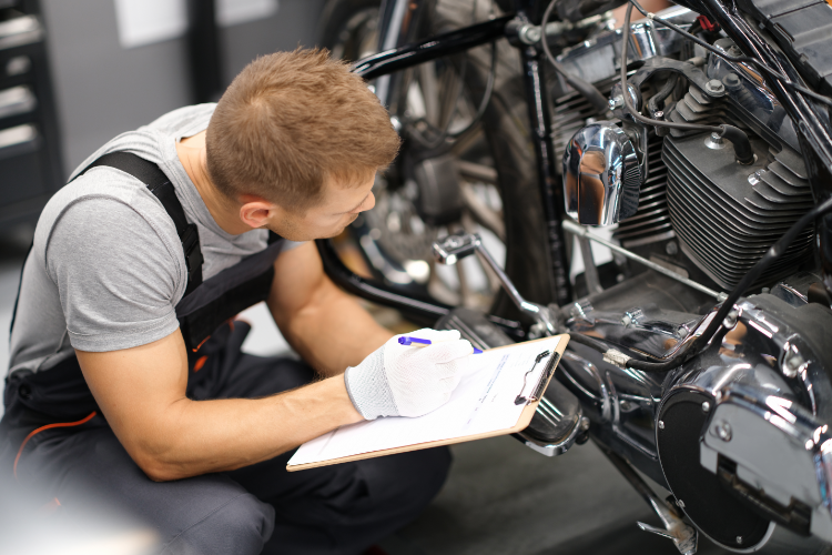 Evaluate the motorcycle engine