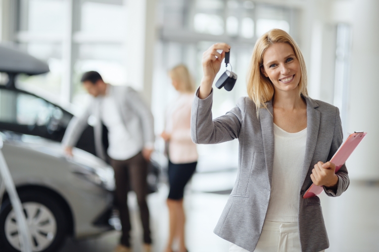 Happy Customer After Car Purchase Process