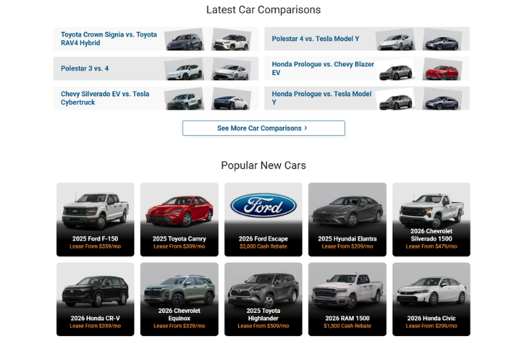 Comparing Car Prices And Feature Details