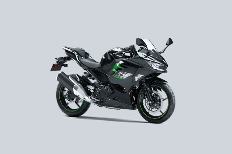Black Kawasaki Ninja 400 sport motorcycle