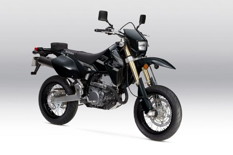 Black Suzuki DR-Z400SM supermoto motorcycle