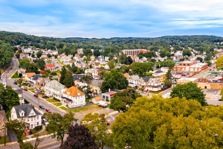 Aerial View Of New Jersey Neighborhood