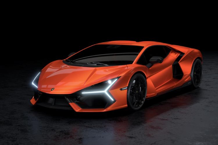 Lamborghini Revuelto Orange Hybrid Supercar Design