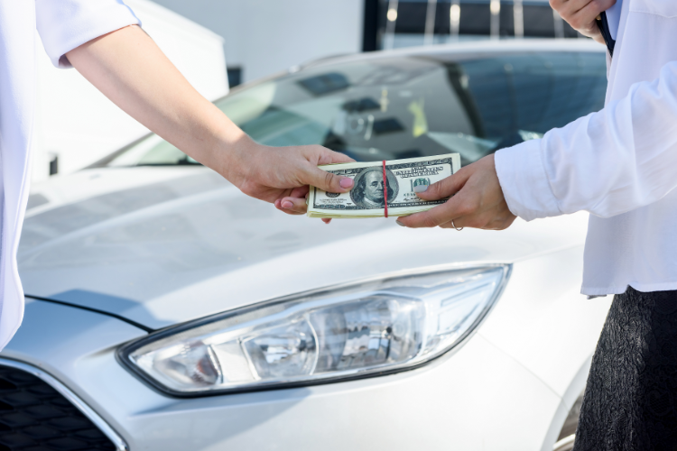 Buyer Paying Cash For Used Car