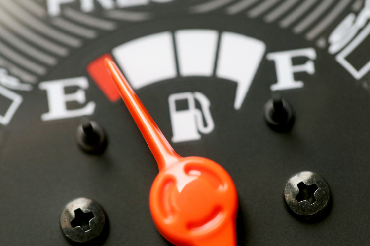 Low Fuel Indicator On Car Dashboard