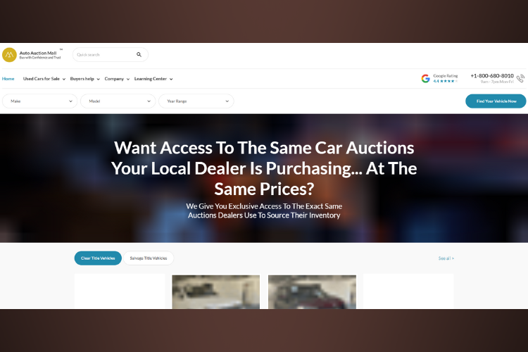 Dealer Only Auto Auction Access Portal