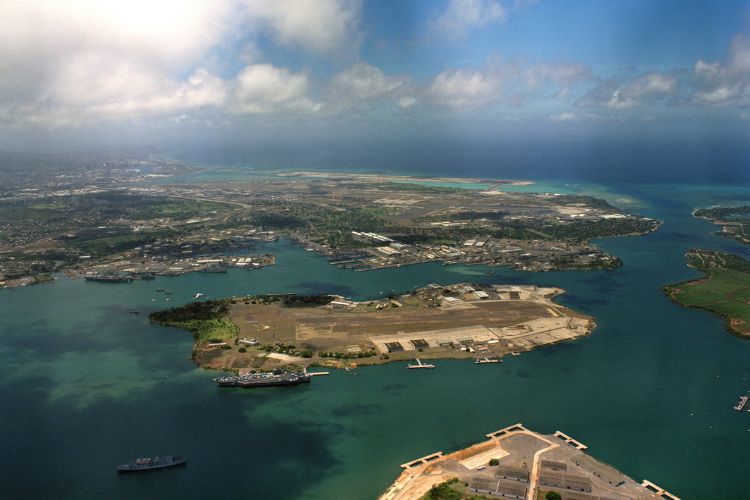 Aerial View Of Pearl Harbor Hawaii