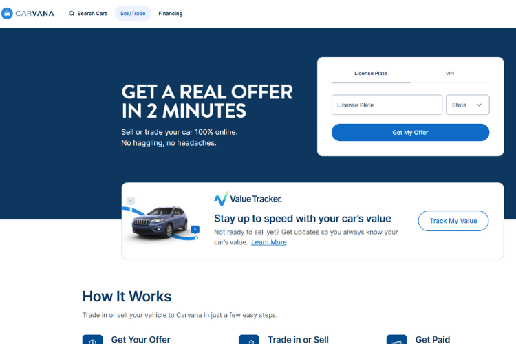 Carvana Online Car Selling Process Review