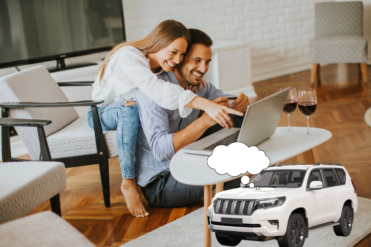Couple Searching Car Online Out Of State