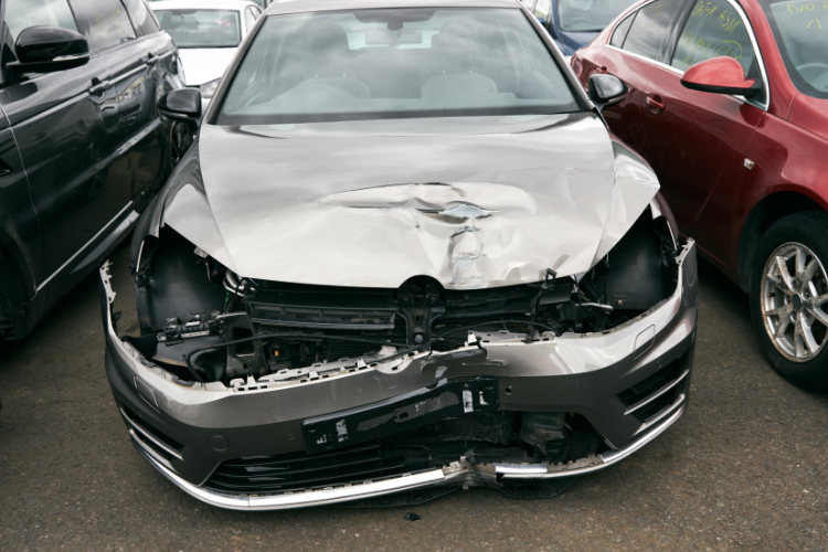 Front-Damaged Car Rebuilt Title Example