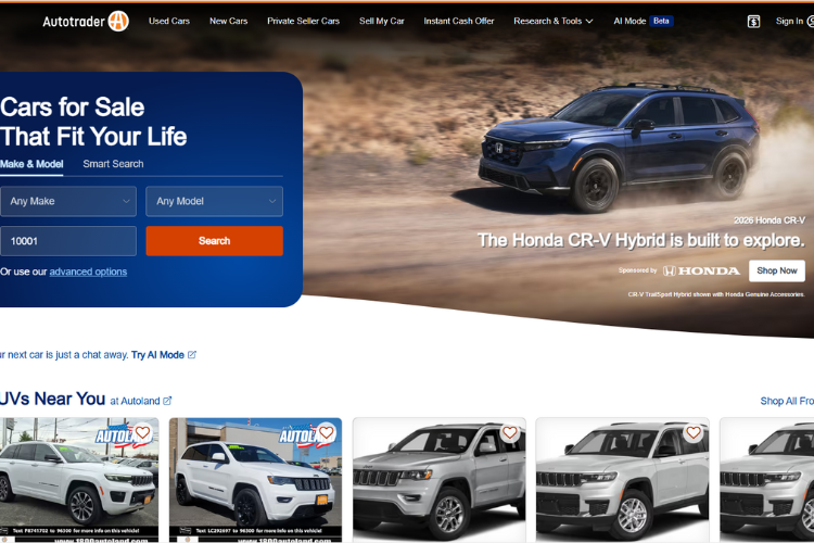 AutoTrader Car Marketplace SUV Driving Scene