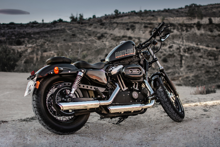 Harley Davidson Forty Eight Motorcycle Parked