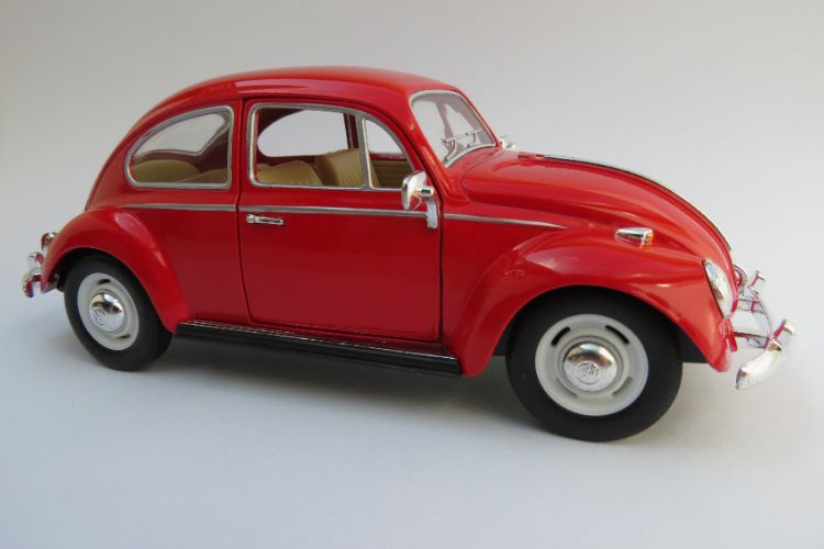 Classic Red Volkswagen Beetle Vintage Car