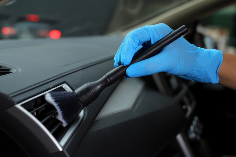 Cleaning Car Interior Air Vent Dust
