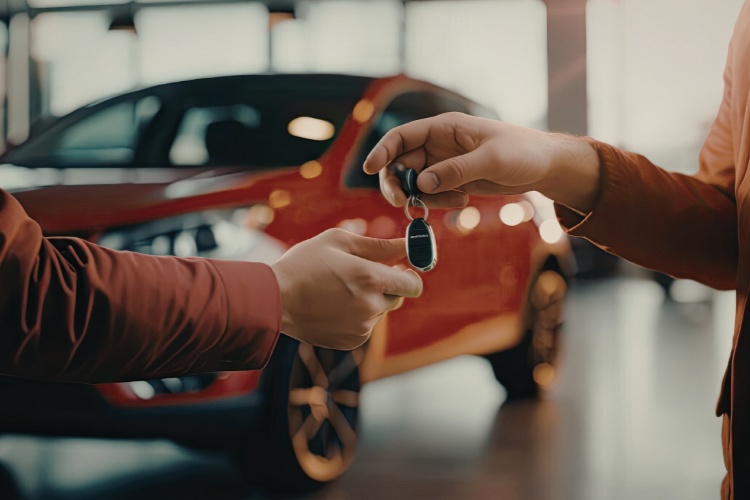 Handing Over Car Keys To Buyer