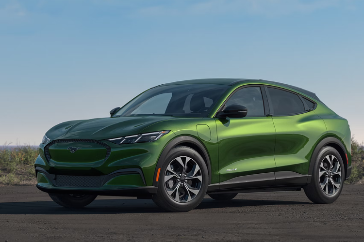 Green Ford Mustang Mach-E Electric SUV