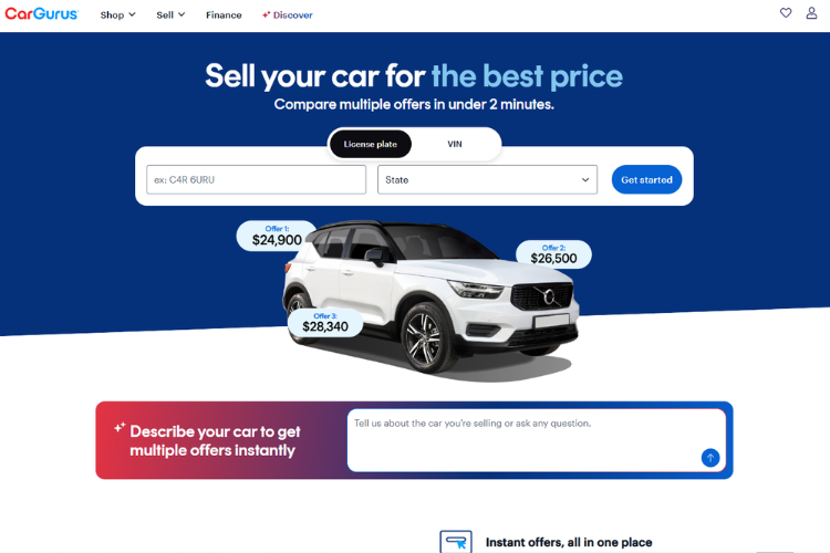 Selling Car On CarGurus Price Comparison