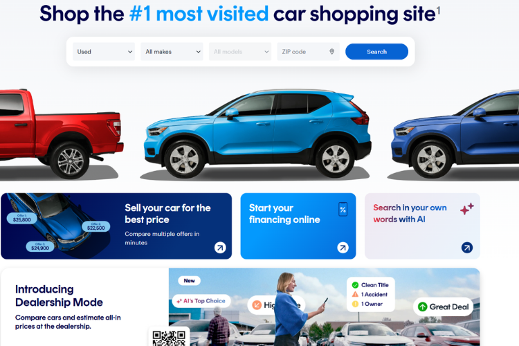 CarGurus Online Car Shopping Marketplace Interface