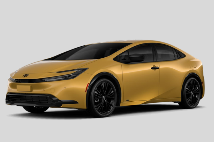 Toyota Prius Hybrid Sedan Gold Studio View
