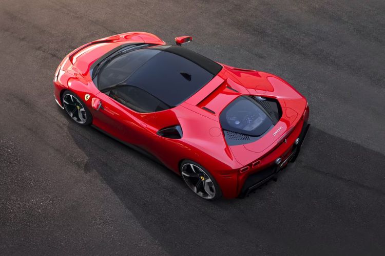 Ferrari SF90 Stradale Red Hybrid Supercar