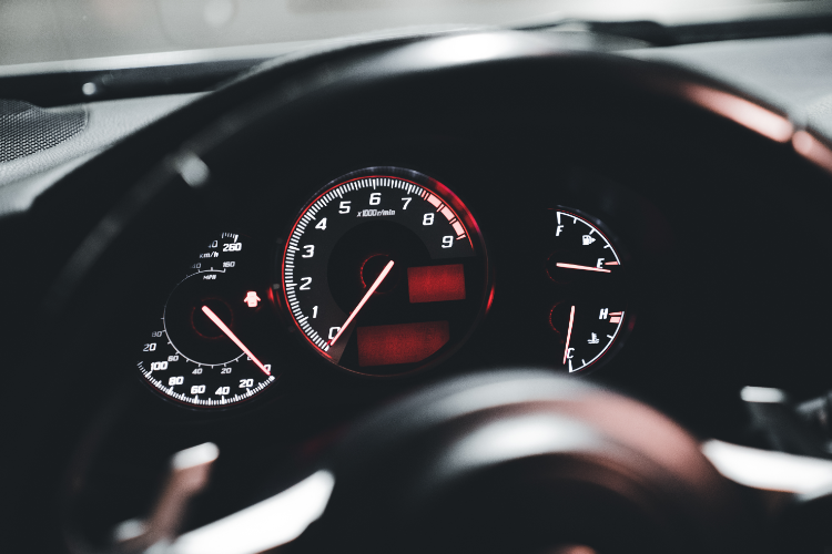 Dashboard Indicators Of High-Speed Car