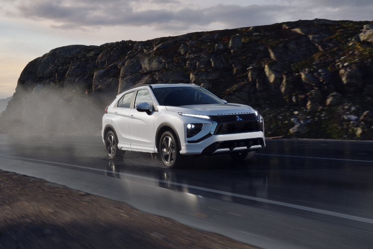 Mitsubishi Eclipse Cross SUV Rainy Road