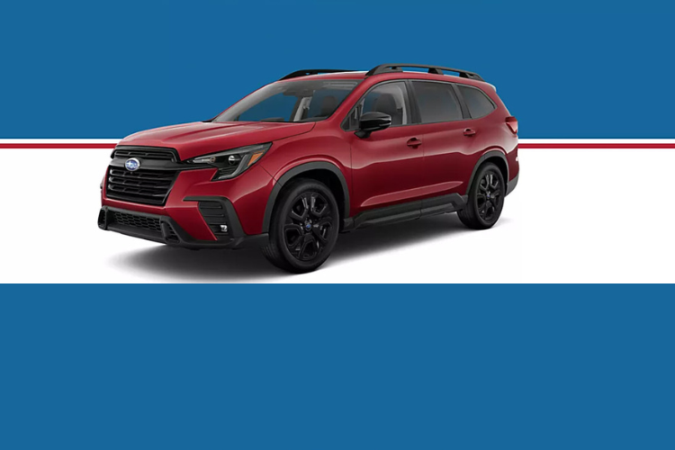 Red Subaru Forester SUV On Display