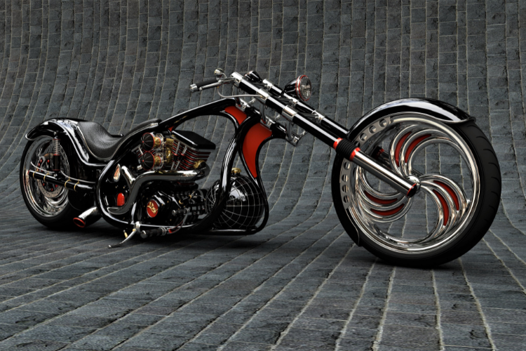 Custom Touring Motorcycle With Unique Design Style
