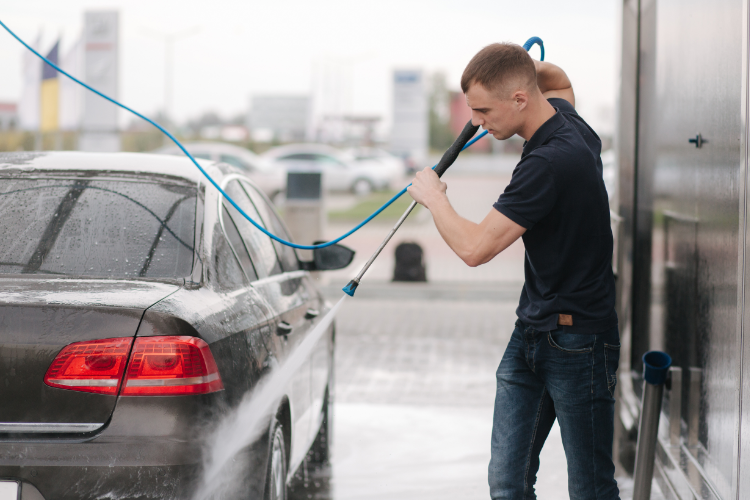 Preparing Vehicle For Train Shipping Wash