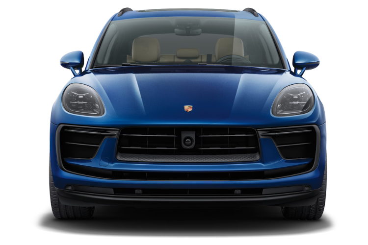Blue Porsche Macan Front View Studio